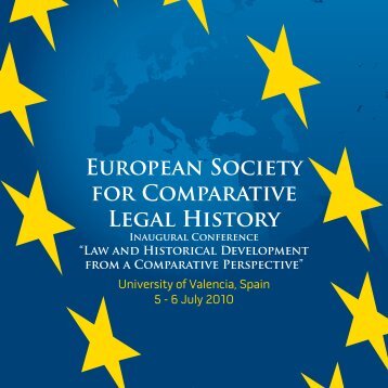 EUROPEAN SOciEty FOR COMPARAtivE LEGAl HiStORy - UNED