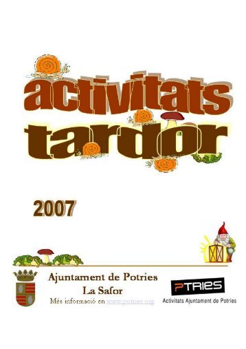 punxa ací per a veure el programa d'activitats - Potries