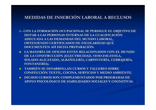 MEDIDAS DE INSERCIÓN LABORAL