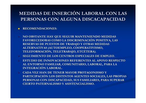 MEDIDAS DE INSERCIÓN LABORAL