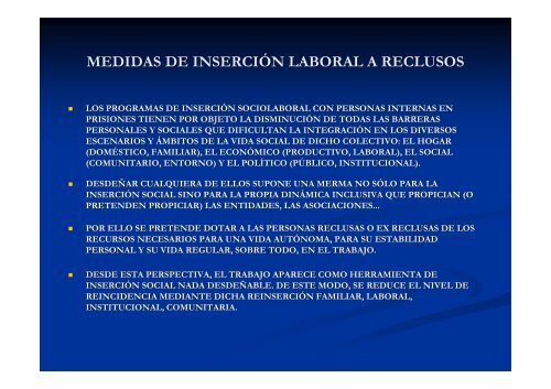 MEDIDAS DE INSERCIÓN LABORAL