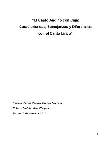 “El Canto Andino con Caja: - ArtesMusicales