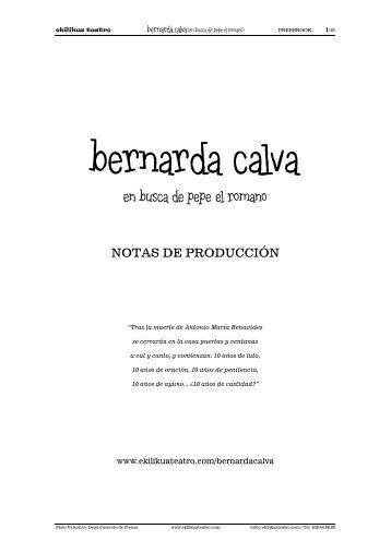 Descargar Pressbook (PDF) - Ekilikua Teatro