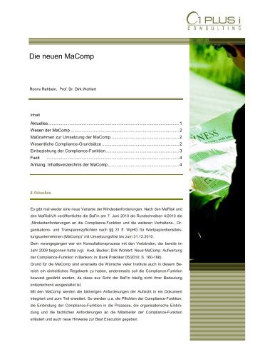 Fachbeitrag MaComp (pdf ca. 52 KB) - 1 PLUS i GmbH