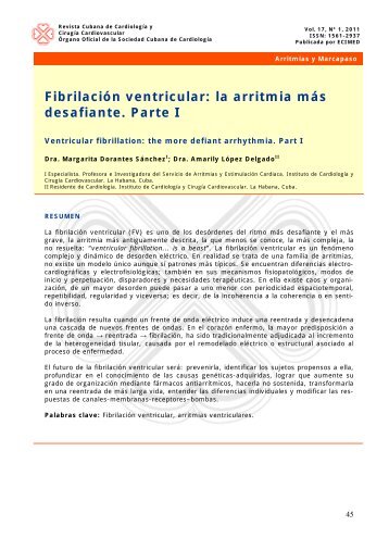 Fibrilación ventricular: la arritmia más desafiante. Parte I - Infomed