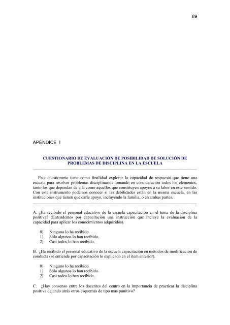 Los problemas de conducta en la escuela - Ministerio de Educación