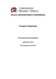 Campus Catalunya - Facultat d'Infermeria - Universitat Rovira i Virgili