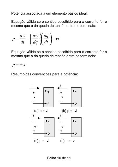 Capítulo 1 – Variáveis Elétricas - IME