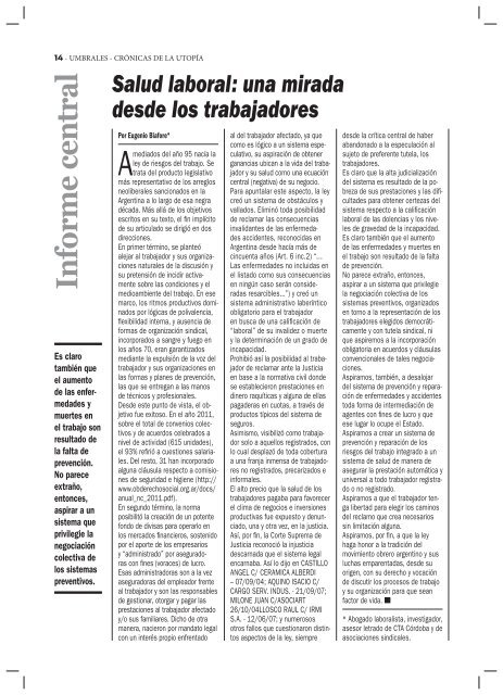 Informe central - Prensa Red