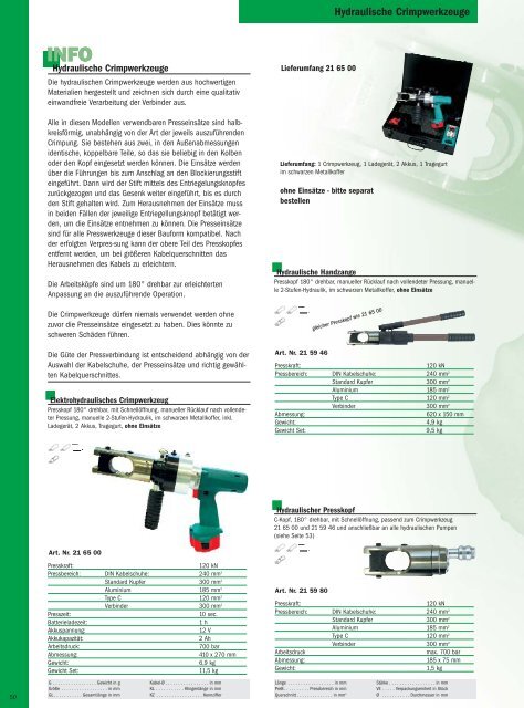 ...Technik, die verbindet Rund ums Kabel Hydraulische ... - Haupa