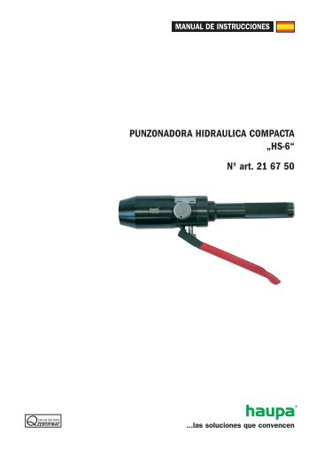 PUNZONADORA HIDRAULICA COMPACTA âHS-6â NÂº art ... - Haupa