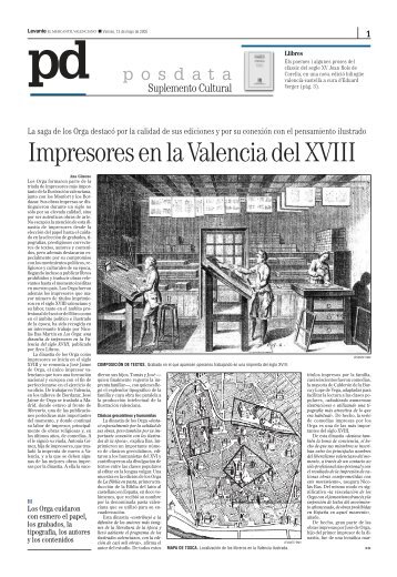 Impresores en la Valencia del XVIII - Levante-EMV