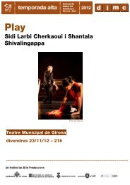 Sidi Larbi Cherkaoui i Shantala Shivalingappa - Temporada alta