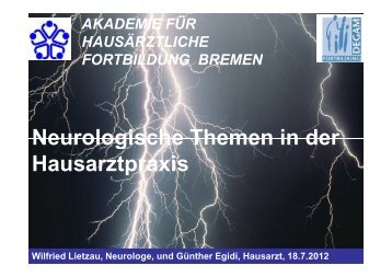 Neurologisches in der Hausarztpraxis - Hausärzteverband Bremen eV