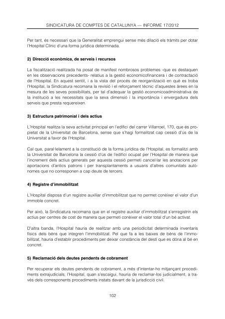 Informe 17/2012 - Sindicatura de Comptes