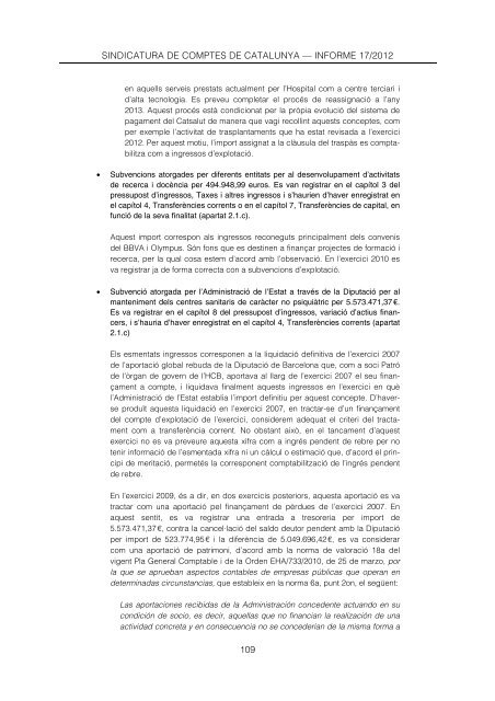 Informe 17/2012 - Sindicatura de Comptes