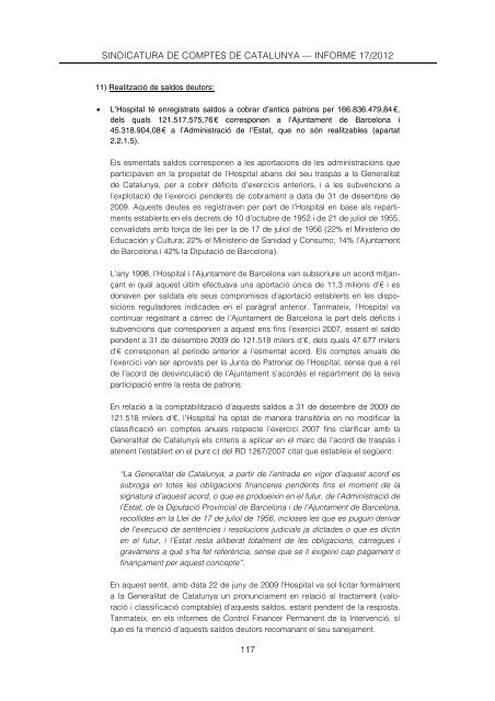 Informe 17/2012 - Sindicatura de Comptes