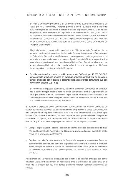 Informe 17/2012 - Sindicatura de Comptes