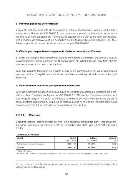 Informe 17/2012 - Sindicatura de Comptes