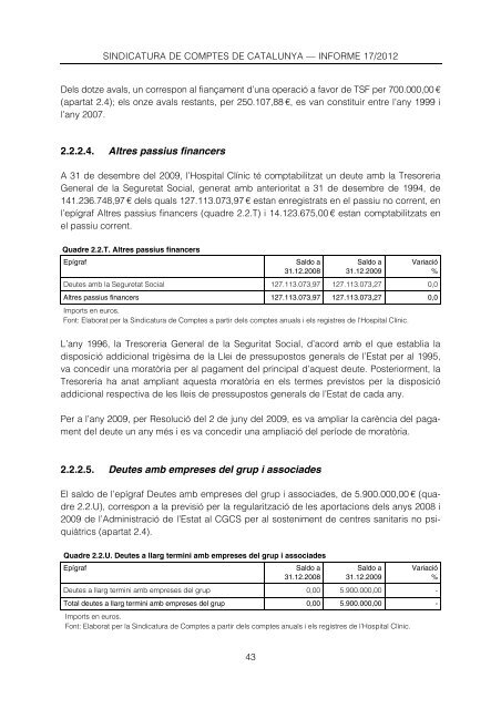 Informe 17/2012 - Sindicatura de Comptes