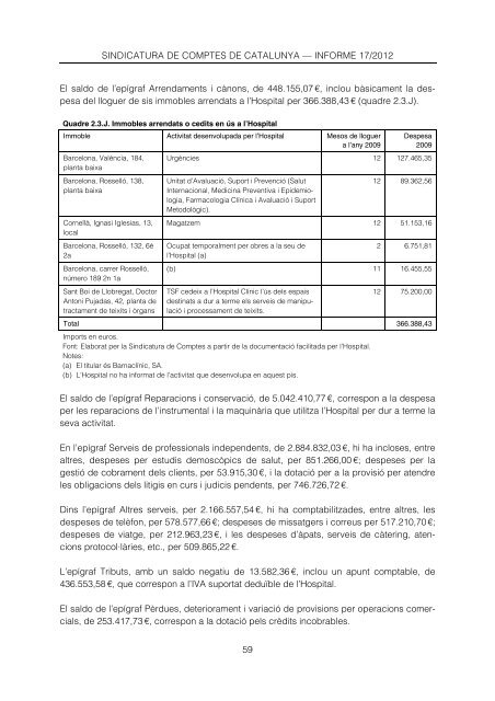 Informe 17/2012 - Sindicatura de Comptes