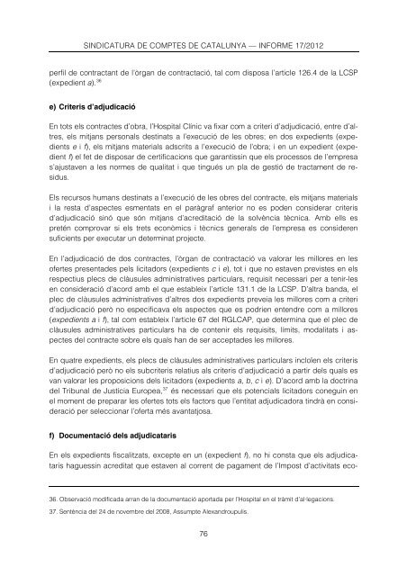 Informe 17/2012 - Sindicatura de Comptes