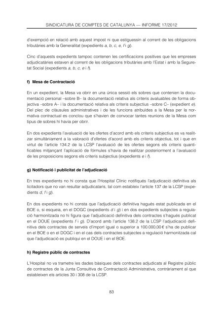 Informe 17/2012 - Sindicatura de Comptes