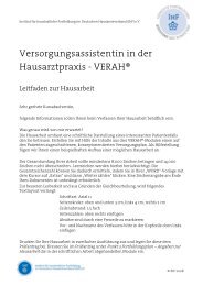 Hausarztpraxis - VERAH® Versorgungsassistentin in der