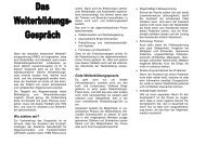 Das Weiterbildungsgespräch