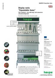 Display racks âExpandable itemsâ - Haupa