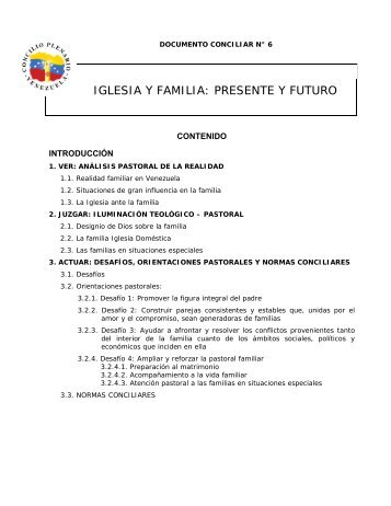 iglesia y familia: presente y futuro - pastoral familiar e infancia