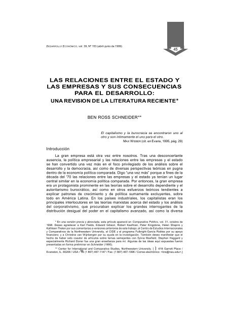 las relaciones entre el estado y las empresas y sus consecuencias ...