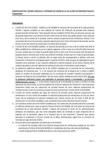 Acord concilia retallat - CCOO UAB
