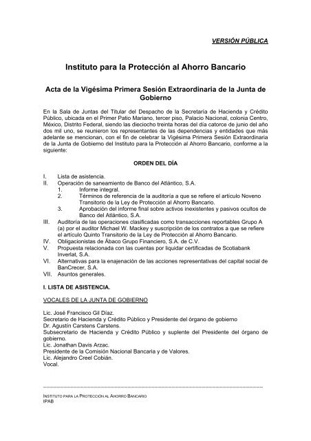 Instituto para la Protección al Ahorro Bancario - IPAB