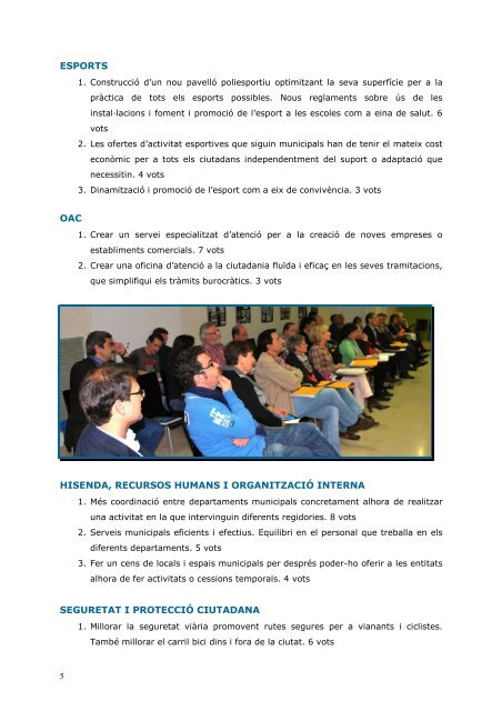 Resum PAM 2011 - Ajuntament de Vilanova i la Geltrú