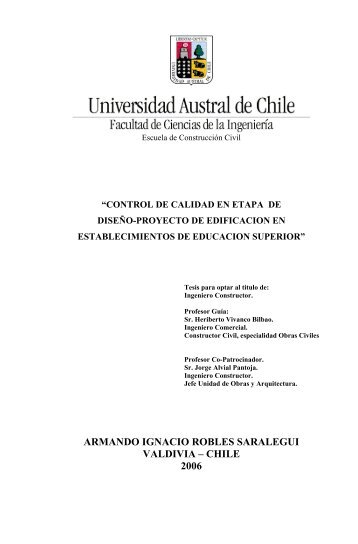 armando ignacio robles saralegui valdivia – chile 2006 - Tesis ...