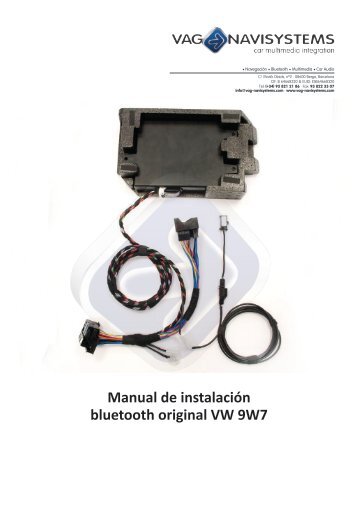 Manual de instalación bluetooth original VW 9W7 - vag navisystems