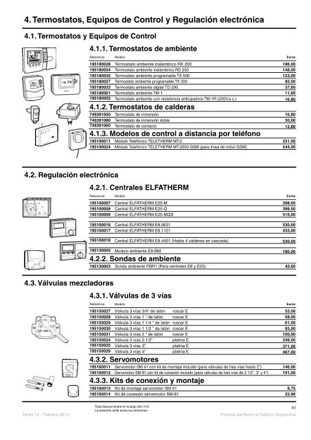 Descargar la Tarifa Completa 2013 - Baxi