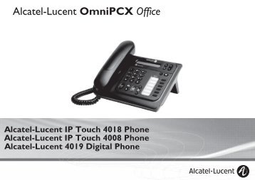 Manual de Usuario Alcatel-Lucent 4019 y 4018 - Cast.com.mx