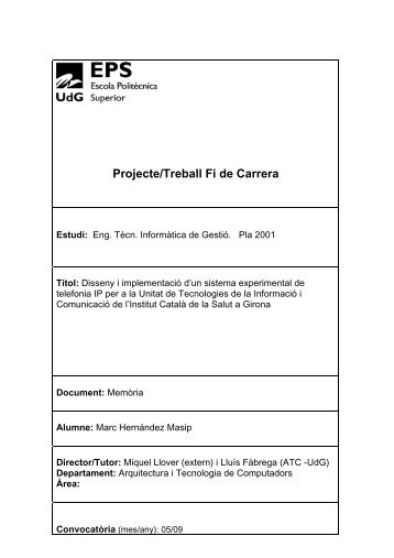 Projecte/Treball Fi de Carrera - UdG