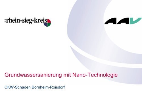 In-Situ Nano-Eisen Sanierung - AAV NRW