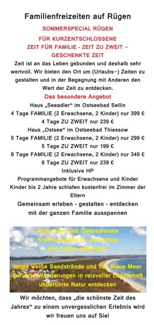 2012-05 Werbung Familienfreizeit Sommerspecial ... -  Haus Seeadler