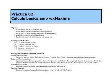 Pràctica 02 Càlculs bàsics amb wxMaxima