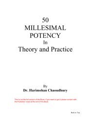 50 MILLESIMAL POTENCY Theory and Practice - SAFECURE.NET