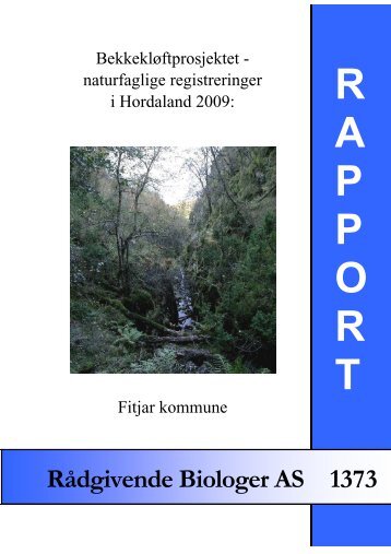 naturfaglige registreringer i Hordaland 2009 - Rådgivende Biologer ...