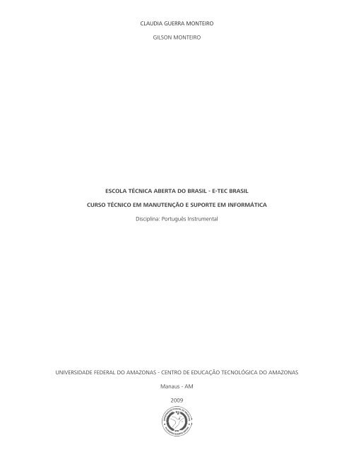 Português Instrumental - Rede e-Tec Brasil - Ministério da Educação