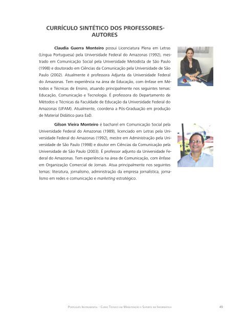 Português Instrumental - Rede e-Tec Brasil - Ministério da Educação