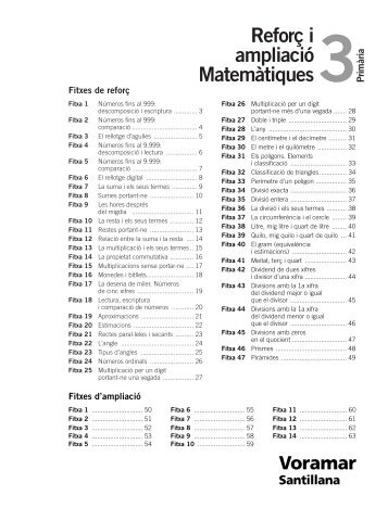 Reforç i ampliació Matemàtiques