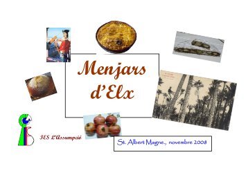 Menjars d'Elx - IES LA Asunción