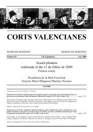 DSCV 69/VII de fecha 11.02.2009 - Corts Valencianes